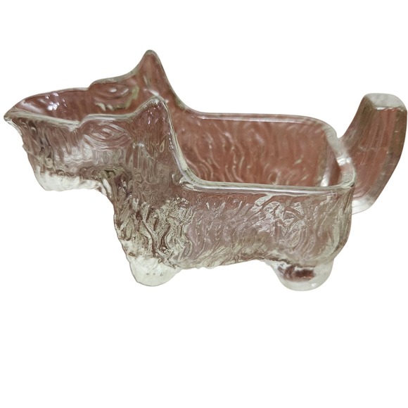 Vintage 1930's Scottie Dog Clear Glass Creamer Post Cereal by L.E. Smith Company - Picture 4 of 8